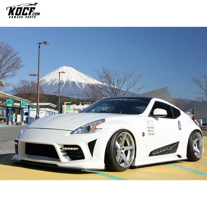09 ONWARDS 370Z Z34 WBS STYLE FRONT SPLITTER FIBERGLASS - USA WAREHOUSE