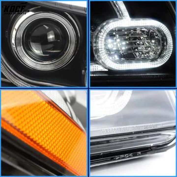 LED Projector Headlights for Toyota Highlander 2001-2007 Aftermarket Front Lamps