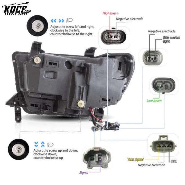 LED Headlights For [2007-2013 Toyota Tundra] and [2008-2020 Toyota Sequoia] Front Lights