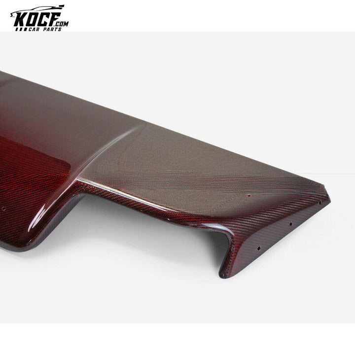 03-08 Z33 350Z INFINITI G35 COUPE 2D JDM TS STYLE REAR DIFFUSER 6PCS (WITH FITTING) RED CARBON FIBER - USA WAREHOUSE