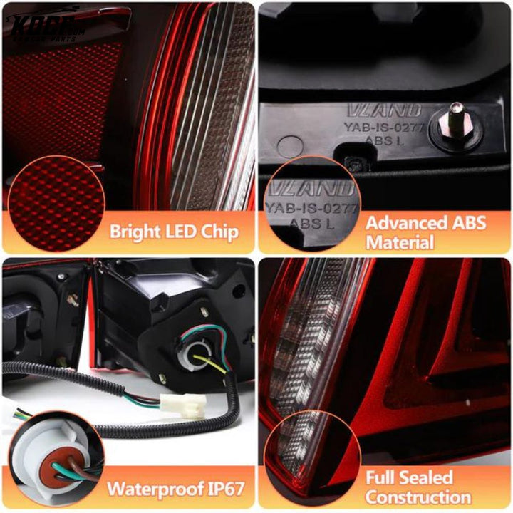 LED Tail Lights For 2005-2014 Lexus IS250, IS350, ISF, IS200d, IS220d Rear lights