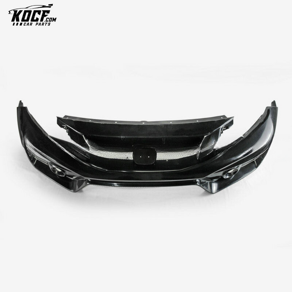 17 ONWARDS CIVIC TYPE R FK8 VRSAR2 STYLE FRONT BUMPER 2PCS (WITH EMBLEM BASE)