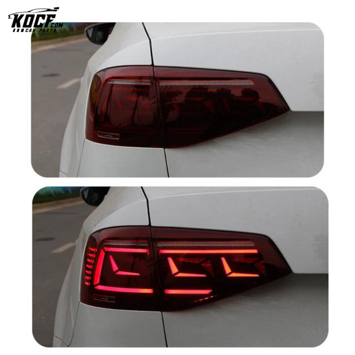 LED Tail Lights For 2015-2018 Volkswagen [VW] Jetta With Start Up Animation /With Sequential Turn Signal Rear Lamps Assembly