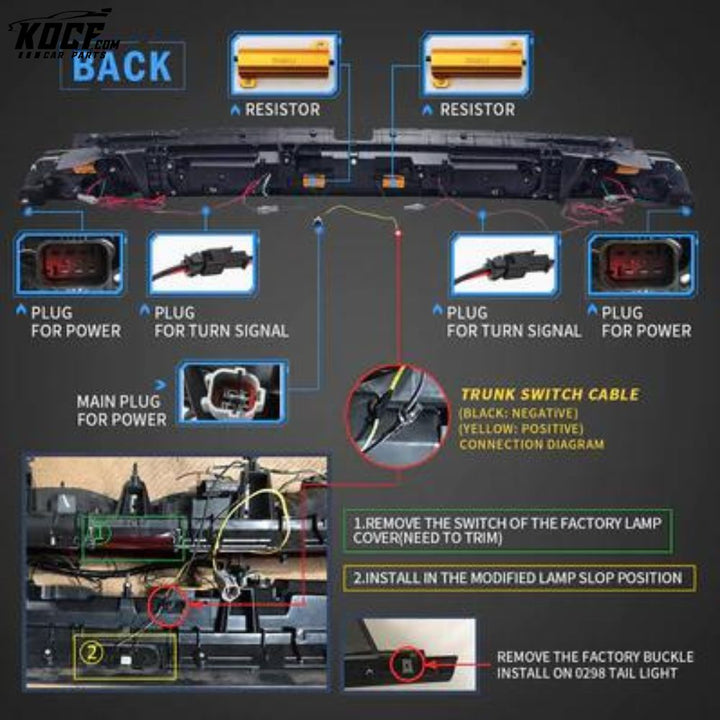 LED Tail Lights For 2008-2014 Dodge Challenger Aftermarket Rear Lamps