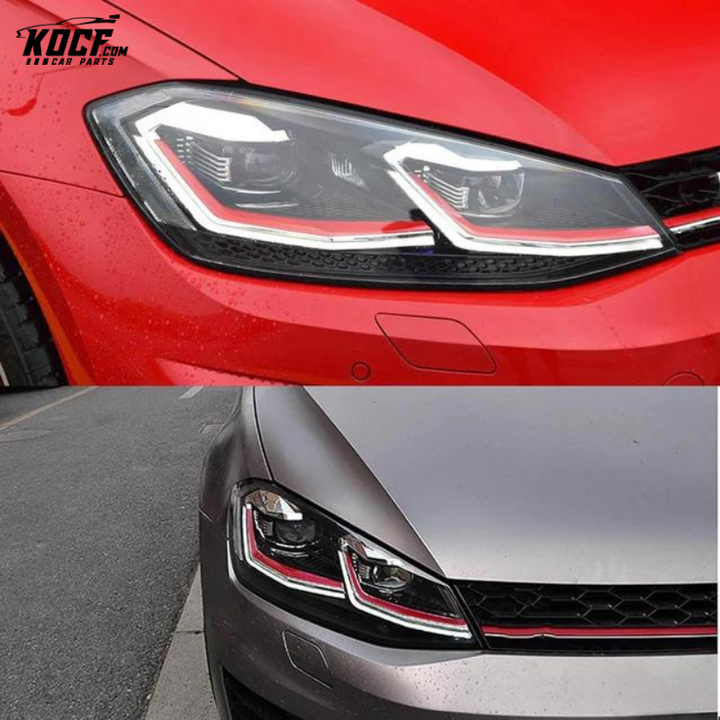 LED Front Lights For Volkswagen Golf MK7 2015-2017 MK7.5 2018-2021 Fits With Factory Halogen Headlights Models