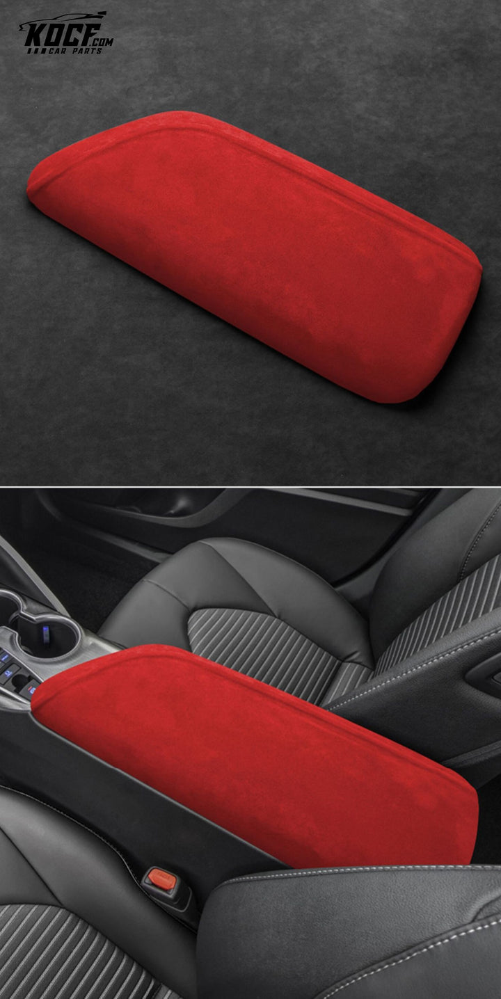 Suede Alcantara Interior Accessory Covers for Interior Armrest and Shift Knob Compatible with 2018-2024 Toyota Camry