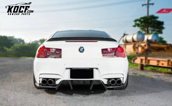 BMW 6 SERIES E63 E64 F06 F12 F13 G32 M6 E-Style Real Carbon Style Rear Diffuser 3Pcs (Real M6)