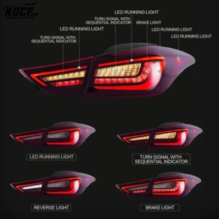 Led Rear Lamps For Hyundai Elantra (Avante MD) 2011-2016 Aftermarket Tail Lights