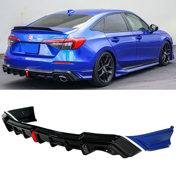 Rear Trunk Diffuser Compatible 2022+ Honda Civic 4 Door Models