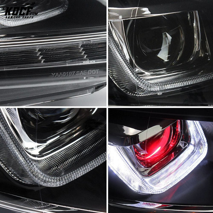 LED Headlights For Volkswagen Golf Mk6 2009-2014 Fits with Factory Halogen Front Lights Models