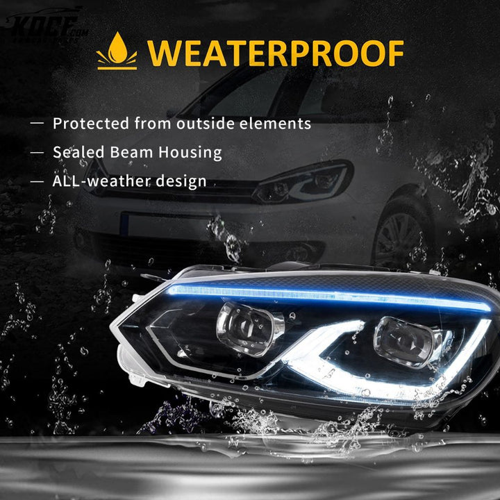 LED Headlights For Volkswagen Golf Mk6 2009-2014