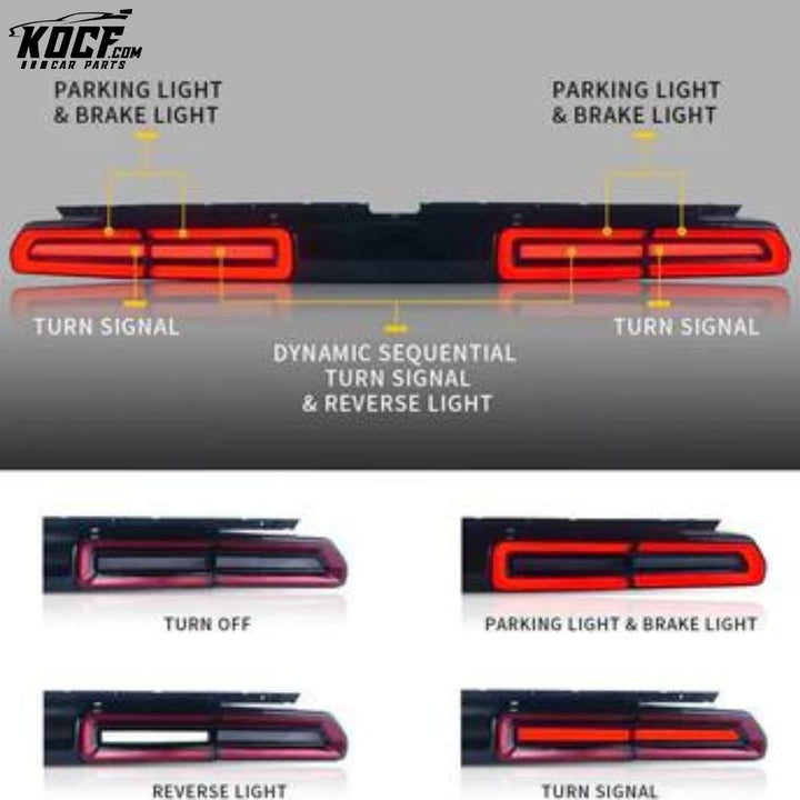 LED Projector Headlights And Taillights For Dodge Challenger 2008-2014