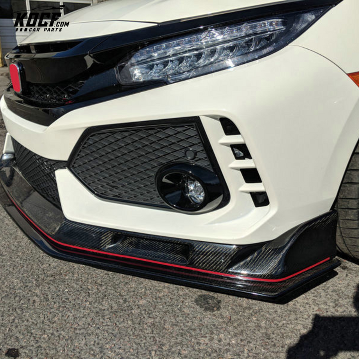 FK8 CIVIC TYPE-R EV STYLE FRONT LIP CARBON FIBER- USA WAREHOUSE