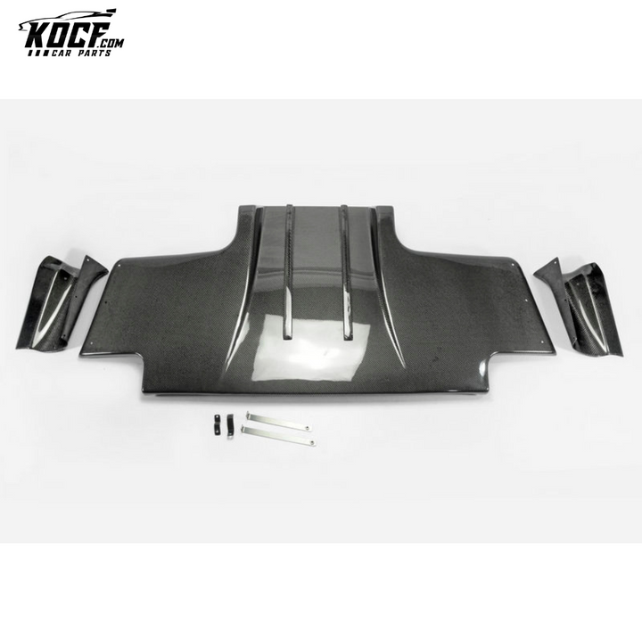 SKYLINE R33 GTR TOP-SECRET TYPE 2 REAR DIFFUSER W/ METAL FITTING ACCESSORIES (5PCS) - USA WAREHOUSE