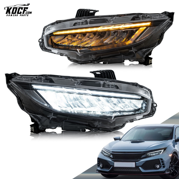 LED Headlights For Honda Civic 2016-2021 Sedan Hatchback Coupe Front Lights