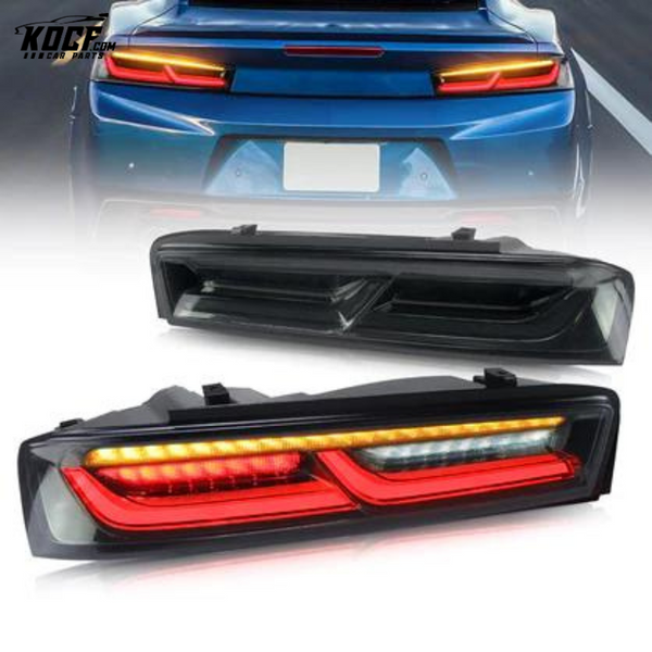 LED Taillights For Chevrolet Chevy Camaro 2016 2017 2018 with Sequential Switchback Turn Signal (Amber)