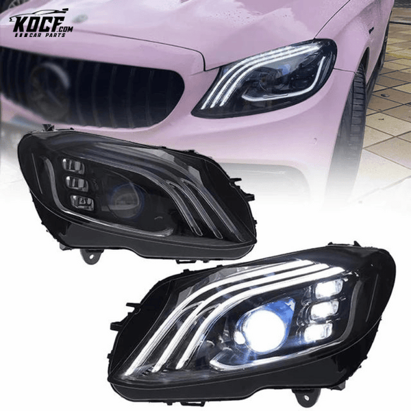 LED Headlights For 2015-2021 Mercedes Benz C-Class W205 C300 C250 C350 C400 C450 C63 Coupe