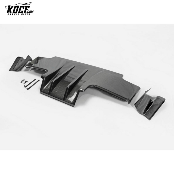 SKYLINE R33 GTR TOP-SECRET TYPE 2 REAR DIFFUSER W/ METAL FITTING ACCESSORIES (5PCS) - USA WAREHOUSE