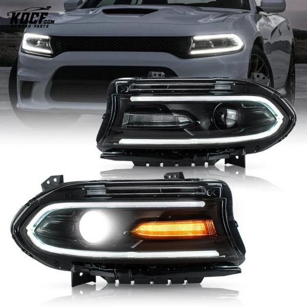 LED Headlights For Dodge Charger 2015-2022 OEM Style Front Lights Assembly