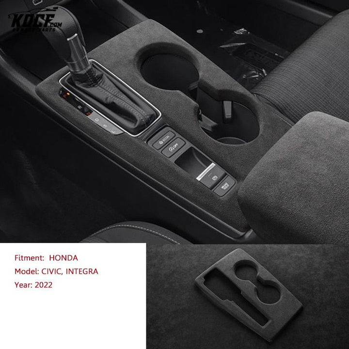 Suede Alcantara Interior Shift Knob, Center Console and Armrest Covers For 11th Gen 2022+ Honda Civic and Integra