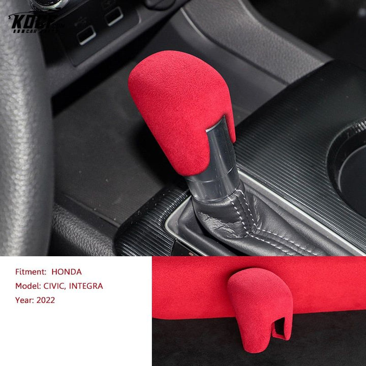 Suede Alcantara Interior Shift Knob, Center Console and Armrest Covers For 11th Gen 2022+ Honda Civic and Integra