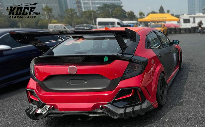 17 ONWARDS CIVIC TYPE R FK8 VRSAR2 TYPE GT SPOILER (DRY CARBON LEGS)