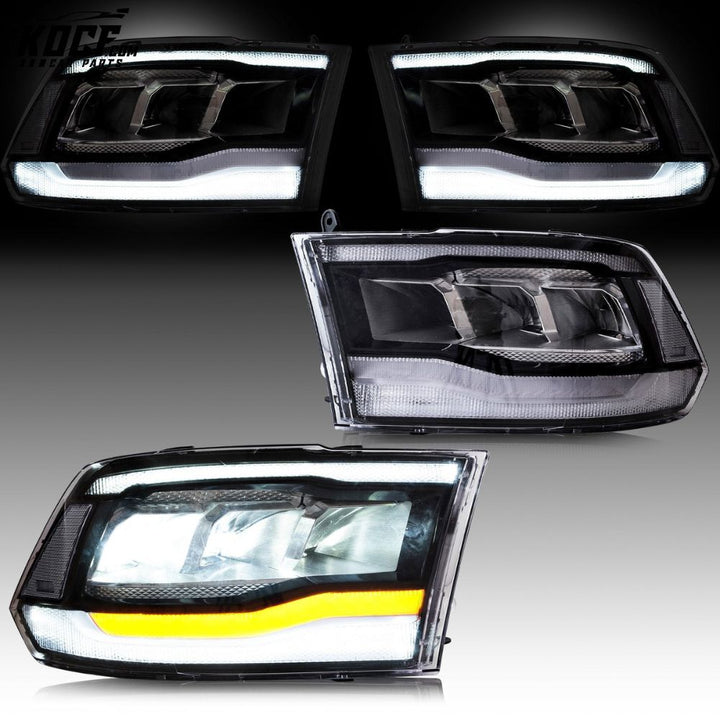 LED Headlights For RAM 1500 2500 3500 2009-2018 Front Lights Assembly