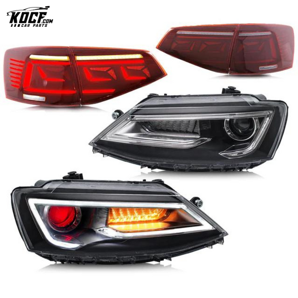 LED Headlights and Tail Lights For Volkswagen Jetta MK6 2015-2018 Front & Rear Lights