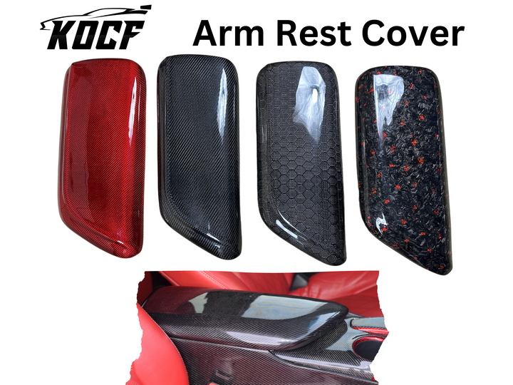 Center Arm Rest Cover Carbon Fiber 2018-2024 Toyota Camry Compatible - VIP Price