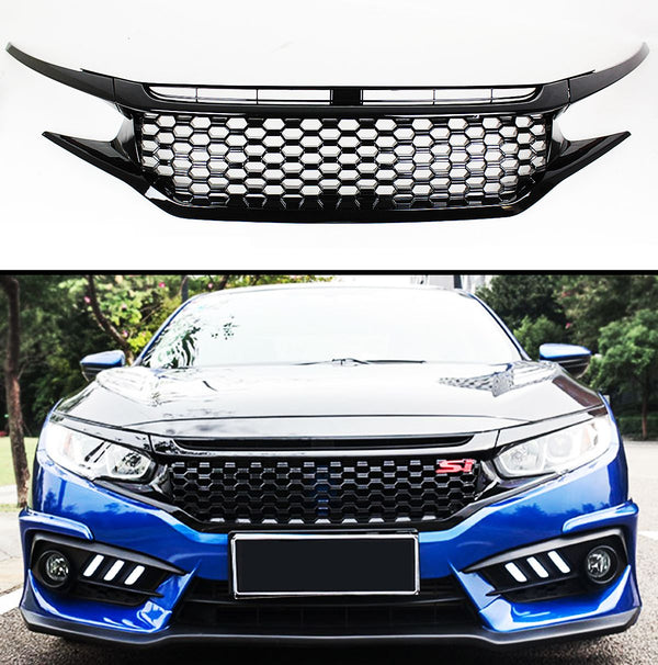 Front Grill Compatible 2016-2021 Honda Civic 2/4/5 Door Hatchback