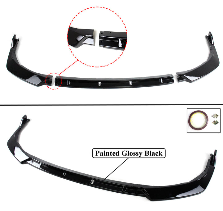 Front Lip JDM V2 for 2021-2024 Toyota Camry Compatible Front Bumper Body Kit Lip Splitter