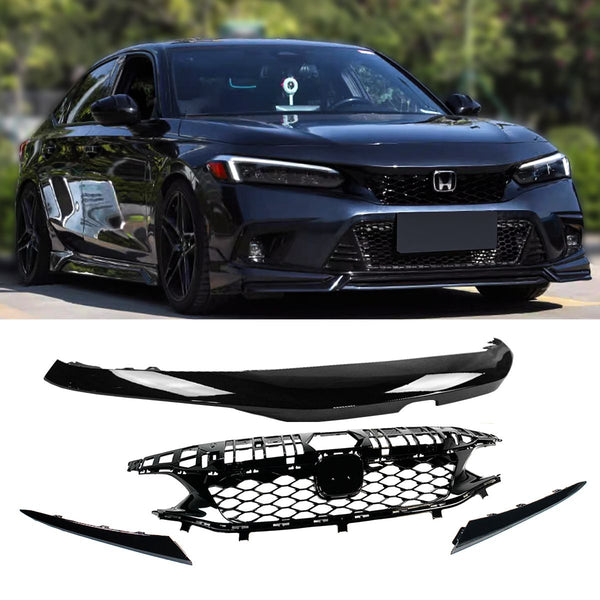 Front Grill Trim Compatible 2022-2024 Honda Civic All Models