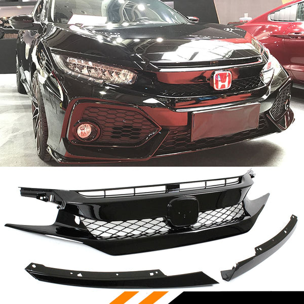 Front Grill Compatible 2019-2021 Honda Civic 4 Door and 2 Door Non-Si Models Only