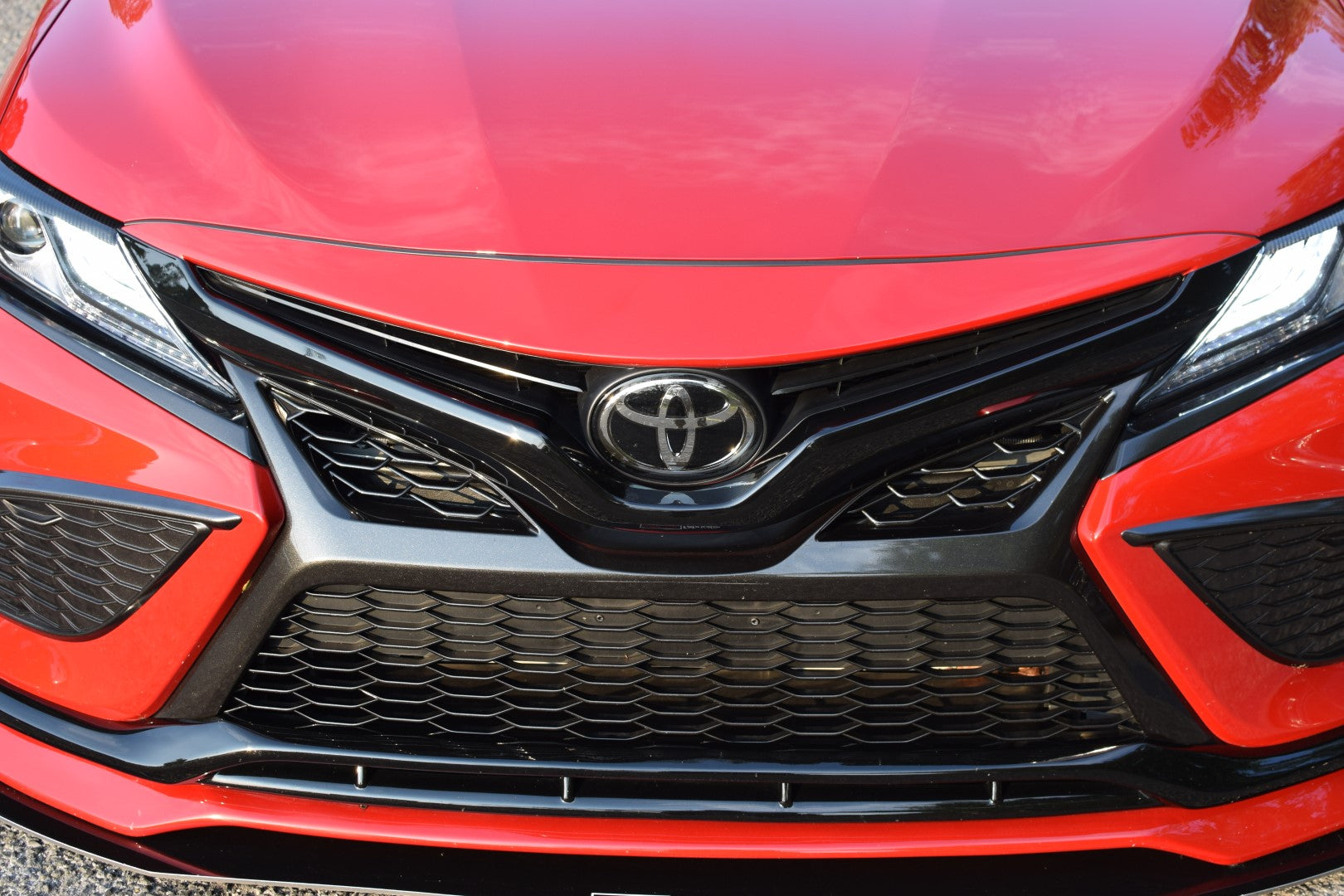 Carbon Fiber or Gloss Black Front Bumper Nose Grill Cover Compatible for 2018-2024 Toyota Camry XSE & SE - VIP Price