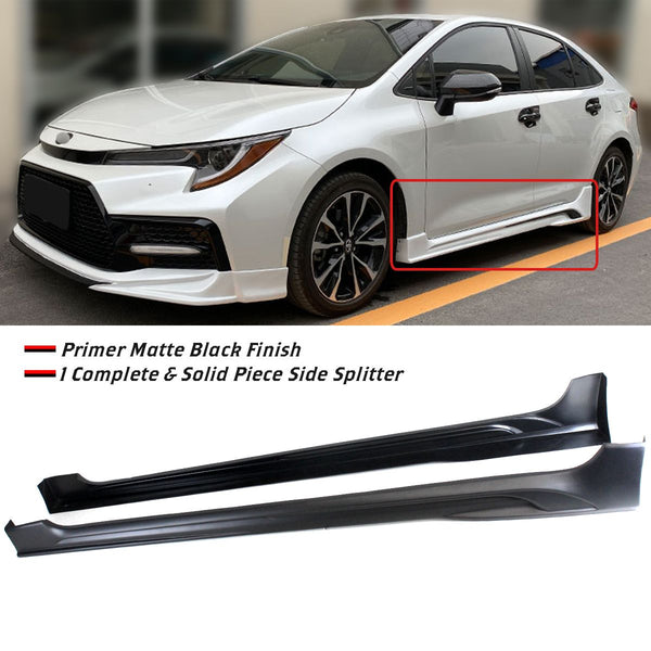 Door Side Skirts Compatible 2020-2024 Toyota Corolla 4 Door Sedan Model