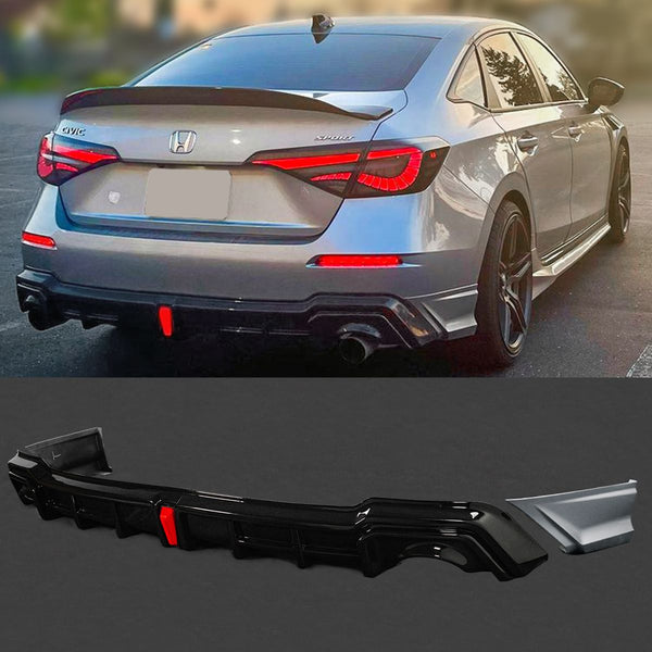 Rear Trunk Diffuser Compatible 2022+ Honda Civic 4 Door Models