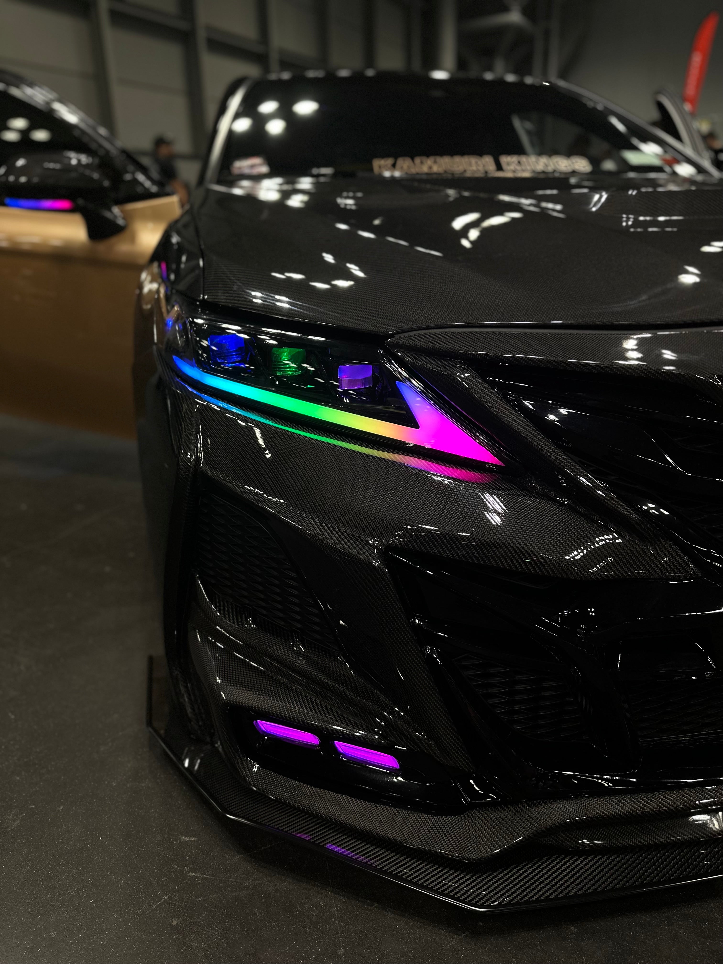 V5 RGB Color Changing Lexus Style Triple Beam Headlights Compatible fo ...