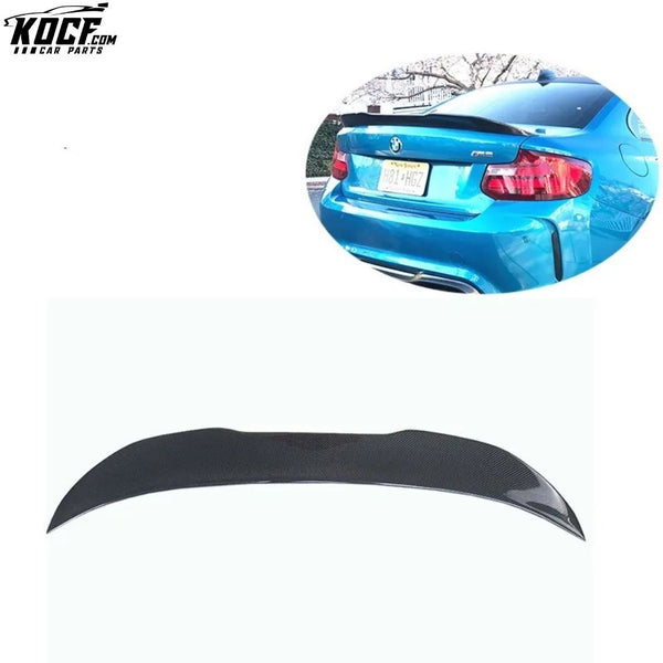 PM-V1 style Carbon Fiber Rear Trunk Spoiler For BMW F87 M2 M235i F22