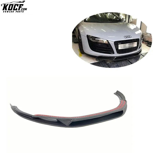 R8 Front Splitter Front Bumper Chin Lip Spoiler For Audi R8 08-15 Carbon Fiber Body Kit