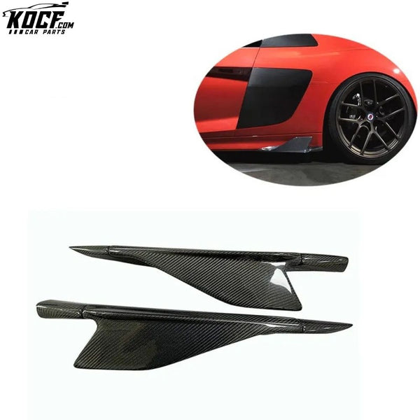 2017+ R8 4S Side Skirts Blade Splitter CRP Style Carbon Fiber Side Skirts Winglets For Audi R8 V10 New R8