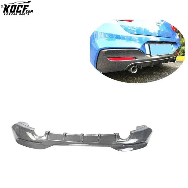 Fin style Carbon Fiber Rear BUMPER Diffuser Lip CAR STYLING 2017 -18 For BMW M135i LCI M140i F20 F21