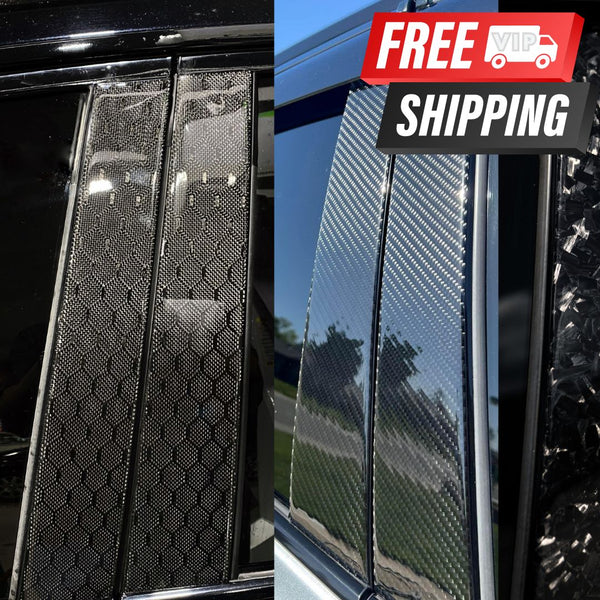 Carbon Fiber B Pillars Door Window Overlays Toyota Camry 2018-2024 Compatible - VIP Price Free Shipping Item