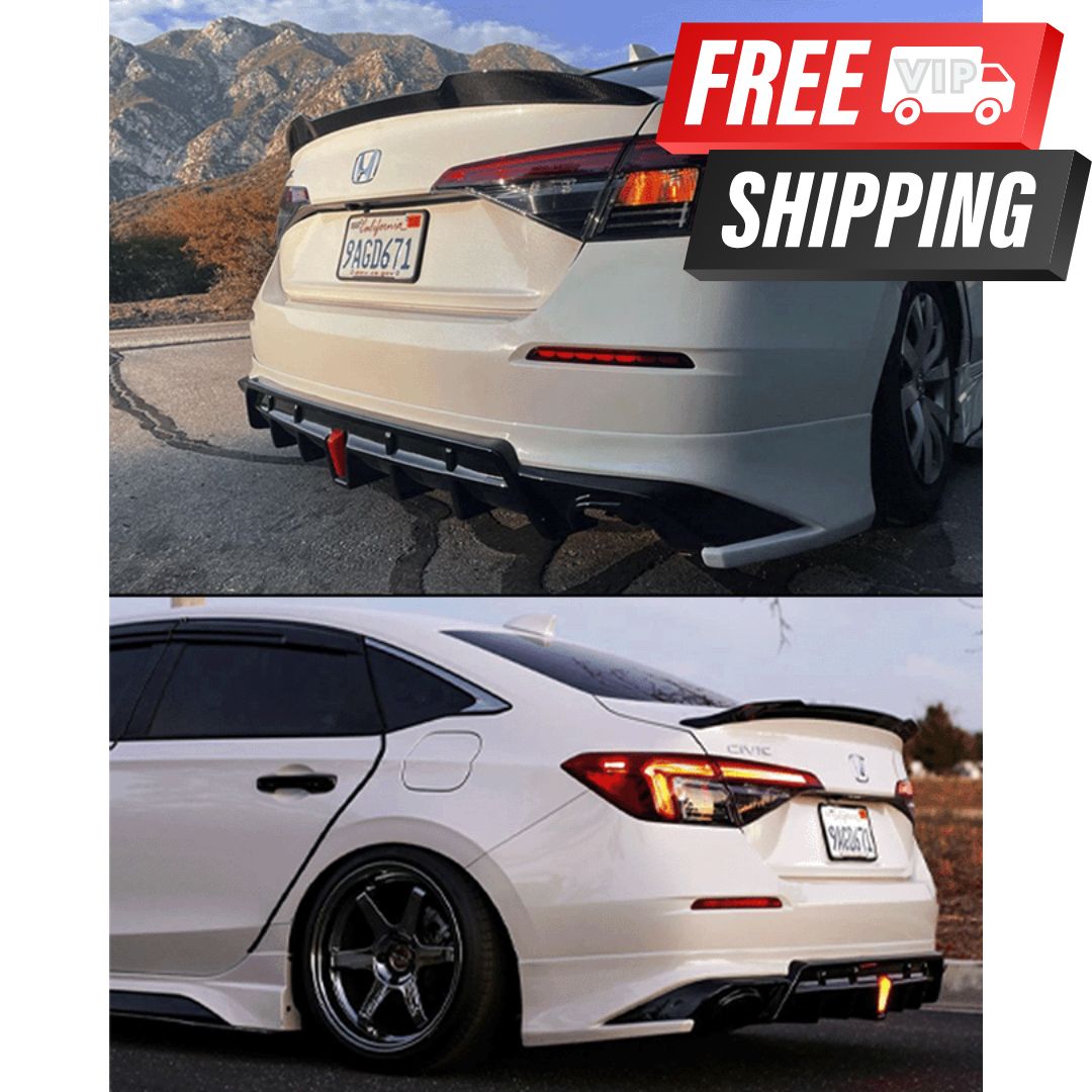 Yofer Rear Diffuser for 11th Gen 2022-Present Honda Civic Compatible R ...