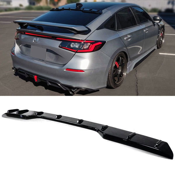 V2 M Style Glossy Black Roof Spoiler  Compatible For 2022-2024 Honda Civic 5 Door Hatchback All Models Including Type-R