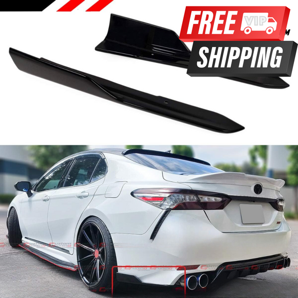 ART Style Glossy Black Rear Bumper Side Corner Spats Splitters Apron Valance for Toyota Camry SE XSE 2018-2024 - VIP Price Free Shipping Item