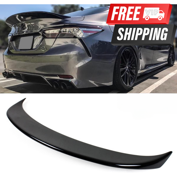 Painted Gloss Black High Kick Duckbill Rear Trunk Lid Spoiler Wing Compatible for 2018-2023 Toyota Camry LE XLE SE XSE Hybrid- VIP Price Free Shipping Item