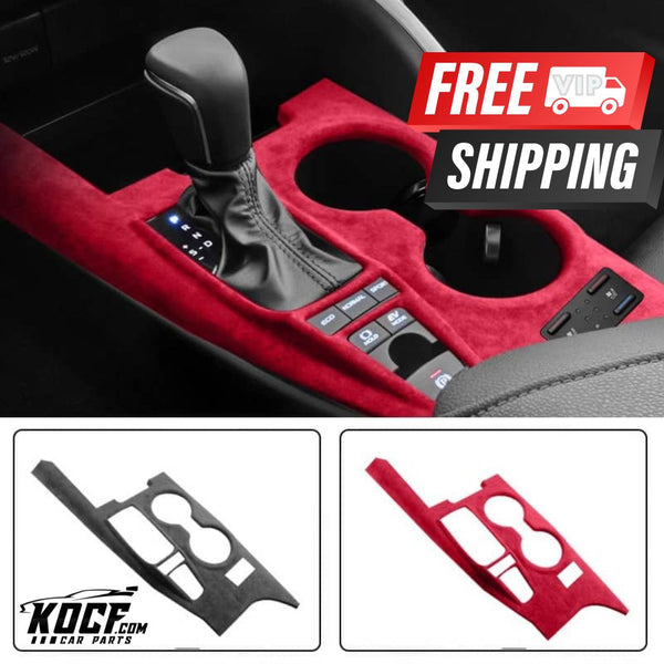 Suede Alcantara Red or Black Center Console Hard Cover Compatible with 2018-2024 Toyota Camry All Trims- VIP Free Shipping Item