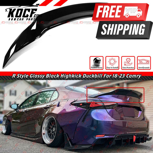 R Style Duckbill High Kick Trunk Spoiler Compatible for 2018-2024 Toyota Camry LE SE XLE XSE- VIP Price Free Shipping Item