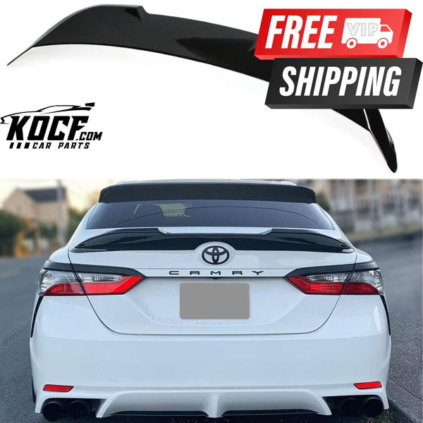 TR Style High Kick Duckbill Rear Trunk Lid Spoiler Replacement Compatible for 2018-2024 Toyota Camry All Models- VIP Price Free Shipping Item