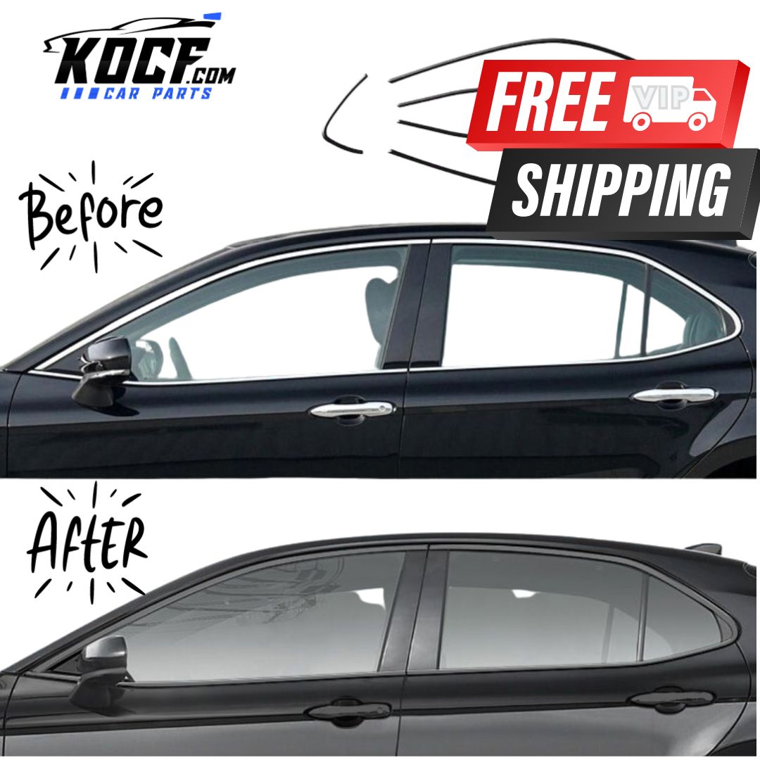 Clip-On Window Visors For 2018-2024 Toyota Camry – Smoke Tinted Rain & Sun Guards
